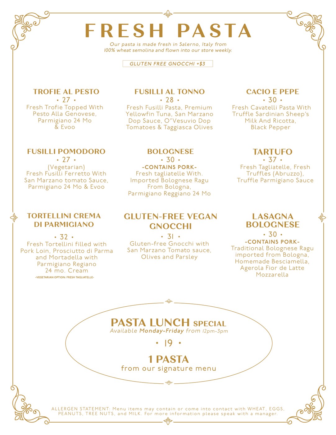 Sogno Toscano West Village menu, page 4